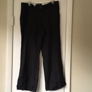 Black linen pants